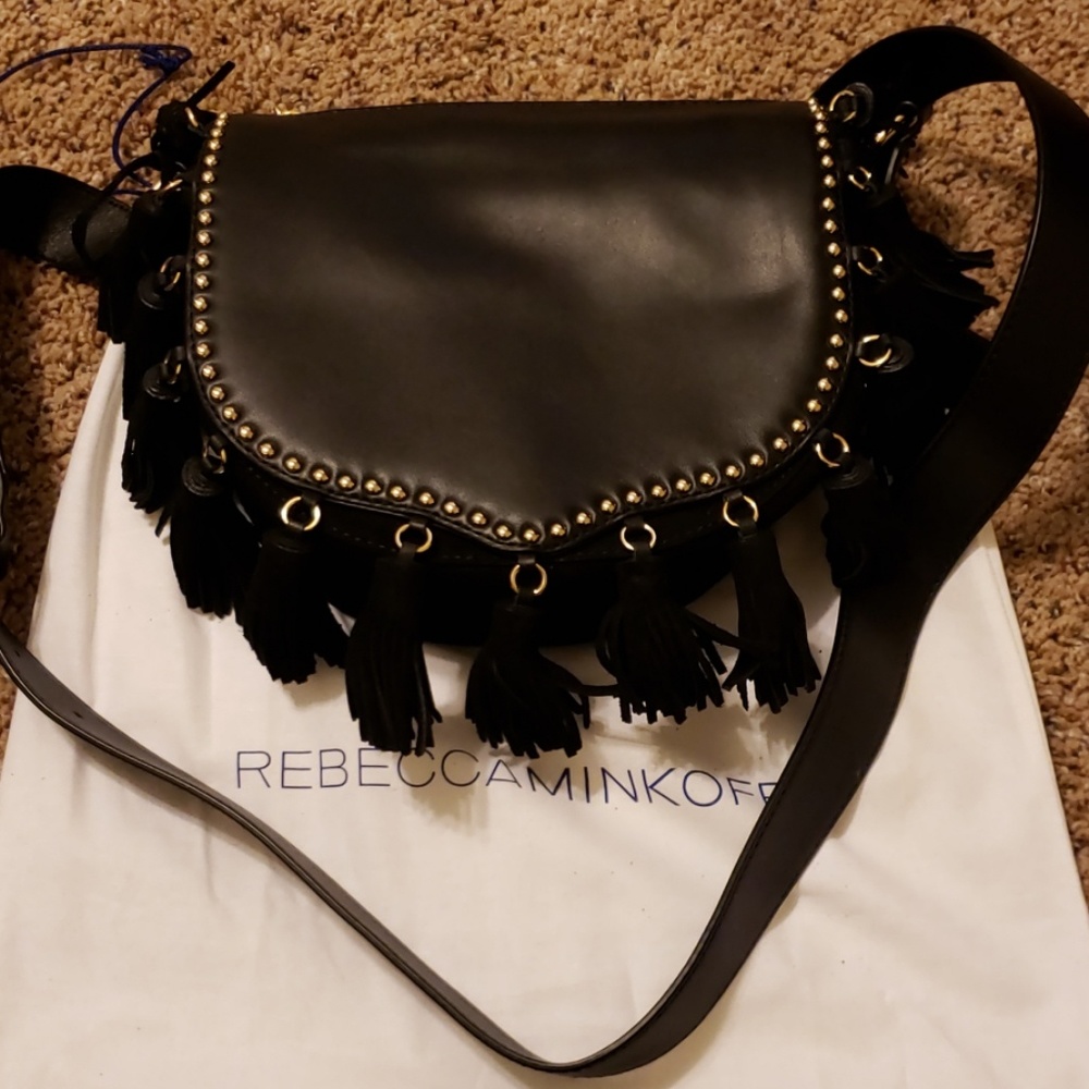 Rebecca Minkoff Ladies Black Small Multi-Tassel Sa